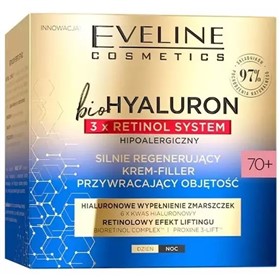 کرم جوانسازی هیالورونیک و رتینول اولاین Eveline Bio Hyaluronic 70 حجم 50 میلی لیتر