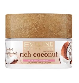 کرم مغذی و ویتامینه نارگیل اولاین Eveline Rich Coconut Nourishing حجم 50 میلی لیتر