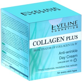 کرم ضدچروک روز کلاژن اولاین Eveline Collagen Plus Day حجم 50 میلی لیتر