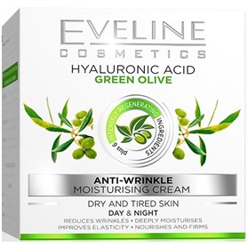کرم آبرسان و ضدچروک هیالورونیک اسید و زیتون اولاین Eveline Hyaluronic Olive حجم 50 میلی لیتر