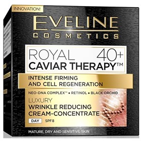 کرم بازسازی کننده و ضدچروک خاویار اولاین Eveline Royal Caviar Therapy 40 حجم 50 میلی لیتر