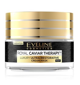 کرم ماسک بازسازی کننده و ضدچروک خاویار اولاین Eveline Royal Caviar Therapy حجم 50 میلی لیتر