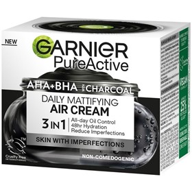 کرم مات کننده پوست چرب گارنیه Garnier AHA BHA Charcoal حجم 50 میلی لیتز