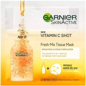 ماسک ورقه ای ویتامین C روشن کننده صورت گارنیه Garnier Vitamin C Shot