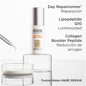 ضدآفتاب و ضد پیری ایزدین مجیک ریپیر فیوژن واتر Isdin Magic Repair SPF50 حجم 50 میلی لیتر