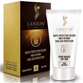فلویید ضدآفتاب بی رنگ لانسون SPF 50 مخصوص پوست های چرب LANSON Multi Action