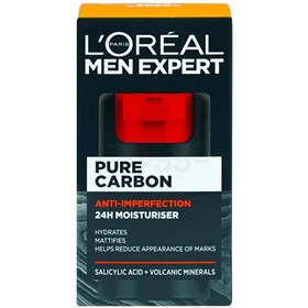 کرم ضد جوش و مرطوب کننده پوست چرب آقایان لورال Loreal Pure Carbon حجم 50 میلی لیتر
