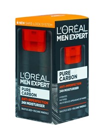 کرم ضد جوش و مرطوب کننده پوست چرب آقایان لورال Loreal Pure Carbon حجم 50 میلی لیتر