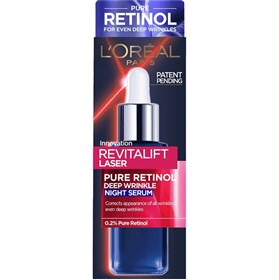 سرم ضدچروک قوی شب لورال لیزر رتینول LOreal Revitalift Laser Pure Retinol حجم 30 میلی لیتر