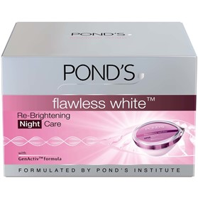 کرم روشن کننده شب پوندز فلولس وایت Ponds Flawless White وزن 50 گرم