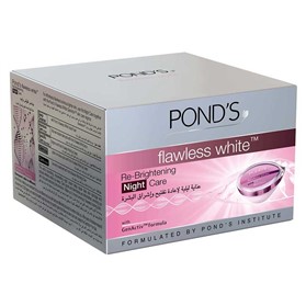کرم روشن کننده شب پوندز فلولس وایت Ponds Flawless White وزن 50 گرم