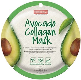 ماسک ورقه ای صورت آووکادو و کلاژن پیوردرم Purederm Avocado Collagen