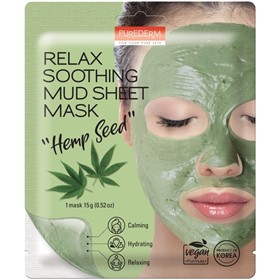 ماسک آرامش بخش صورت شاه دانه پیوردرم Purederm Hemp Mud