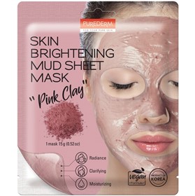 ماسک روشن کننده و سم زدای صورت خاک رس صورتی پیوردرم Purederm Pink Clay