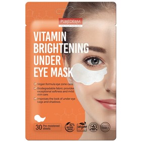 ماسک روشن کننده و جوانسازی زیر چشم پیوردرم Purederm Vitamin Brightening بسته 30 عددی