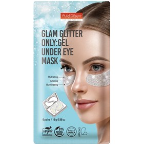 ماسک درخشان کننده و آبرسان زیر چشم پیوردرم Purederm Glam Glitter بسته 12 عددی