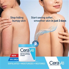 کرم صاف کننده پوست ناهموار سراوی Cerave SA Smoothing وزن 340 گرم