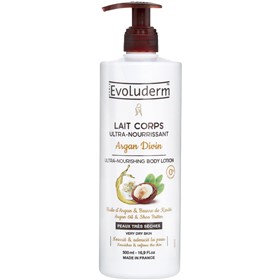 لوسیون بدن روغن آرگان اولودرم Evoluderm Argan divin حجم 500 میلی لیتر