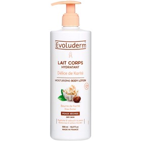 لوسیون بدن شی باتر اولودرم Evoluderm Delice de Karite حجم 500 میلی لیتر