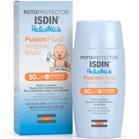 فلویید ضدآفتاب مینرال صورت و بدن کودک ایزدین Isdin Pediatrics Fluid SPF50 حجم 50 میلی لیتر