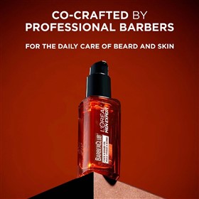 روغن مغذی ریش و پوست لورال باربر کلاب LOreal Beard Skin Oil حجم 30 میلی لیتر