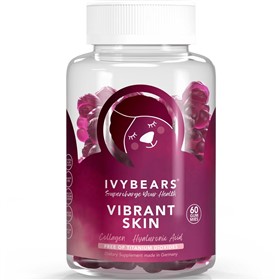 مکمل پاستیل کلاژن و هیالورونیک اسید آیوی بیرز Ivybears Vibrant Skin بسته 60 عددی