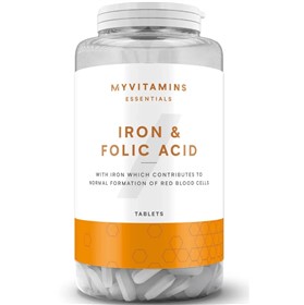 مکمل آهن و فولیک اسید مای ویتامینز Myvitamins Iron Folic Acid تعداد 90 عدد