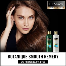 شامپو گیاهی صاف کننده موی ترزمی بوتانیک TRESemme Smooth Remedy حجم 350 میلی لیتر