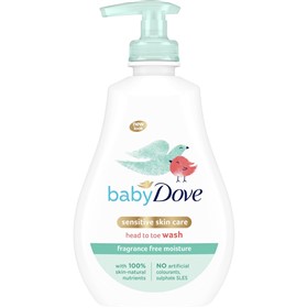 شامپو سر و بدن حساس کودک داو Dove Baby Head to Toe Fragrance Free حجم 400 میلی لیتر