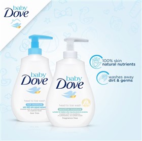 شامپو سر و بدن حساس کودک داو Dove Baby Head to Toe Sensitive Moisture حجم 200 میلی لیتر