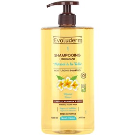 شامپو رطوبت رسان گل یاس و نارگیل مونوی اولودرم Evoluderm Monoi حجم 1 لیتر