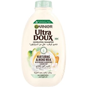 شامپو آبرسان روزانه شیر بادام و آگاو گارنیه Ultra Doux Almond Milk حجم 400 میلی لیتر