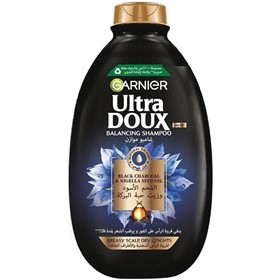 شامپو سم زدا و درخشان کننده زغال و روغن سیاه دانه گارنیه Ultra Doux Balancing حجم 400 میلی لیتر