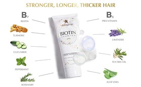 شامپو ضد ریزش و تقویت رشد موی بیوتین هیرتامین Hairtamin Biotin حجم 207 میلی لیتر