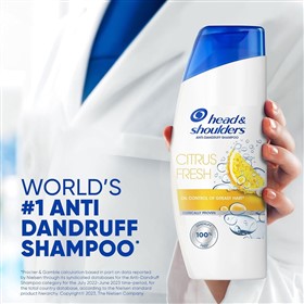 شامپو 2 در 1 ضد شوره موهای چرب هد اند شولدرز Head and Shoulders Citrus Fresh حجم 330 میلی لیتر