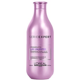 شامپو کراتینه صاف کننده موی حرفه ای لورال سری اکسپرت LOreal Liss Unlimited حجم 300 میلی لیتر