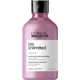 شامپو کراتینه صاف کننده موی حرفه ای لورال سری اکسپرت LOreal Liss Unlimited حجم 300 میلی لیتر