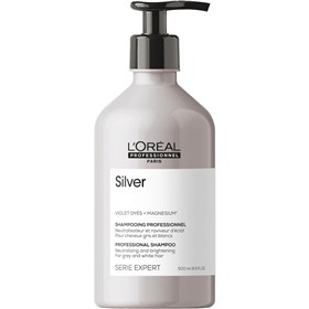 شامپو خنثی کننده و درخشان کننده موی حرفه ای لورال سری اکسپرت LOreal Silver حجم 500 میلی لیتر