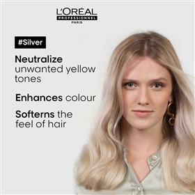 شامپو خنثی کننده و درخشان کننده موی حرفه ای لورال سری اکسپرت LOreal Silver حجم 500 میلی لیتر