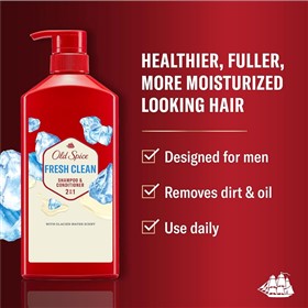 شامپو و نرم کننده موی اولد اسپایس Old Spice Fresh Clean حجم 650 میلی لیتر