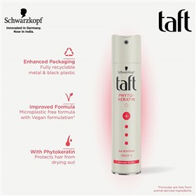 اسپری حالت دهنده موی تافت فیتو کراتین Taft Phyto Keratin حجم 250 میلی لیتر