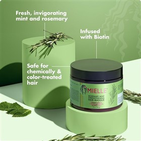 ماسک موی استحکام بخش و تقویت کننده میل Mielle Rosemary Mint وزن 340 گرم