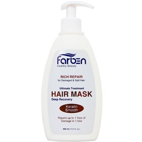 ماسک موی فاربن حاوی کراتین مناسب برای موهای آسیب دیده 400 میلی لیتر