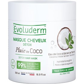 ماسک موی سم زدای آب نارگیل و چای سبز اولودرم Evoluderm Pluie de Coco حجم 500 میلی لیتر