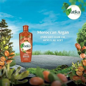 روغن موی ضد وز و لطافت بخش آرگان واتیکا Vatika Argan Moisture Soft حجم 300 میلی لیتر