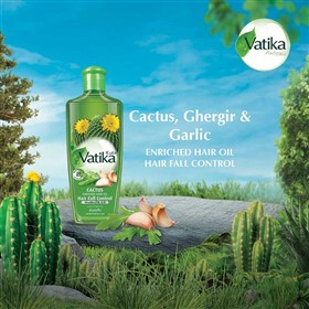 روغن تقویت کننده موی کاکتوس واتیکا Vatika Cactus Hair Fall حجم 300 میلی لیتر