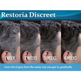 کرم رفع سفیدی موی ریستوریا دیسکریت Restoria Discreet حجم 150 میلی لیتر