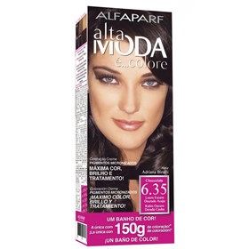 کیت رنگ مو آلتا مدا شماره 6.35 شکلاتی Alta Moda hair color