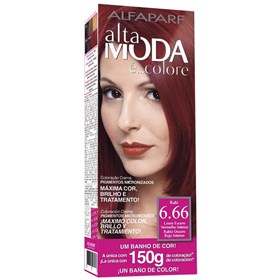 کیت رنگ مو آلتا مدا شماره 6.66 یاقوتی Alta Moda hair color