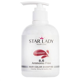 شامپو رنگ استارلیدی مدل Mahogany شماره 8.6 حجم 300 میلی لیتر